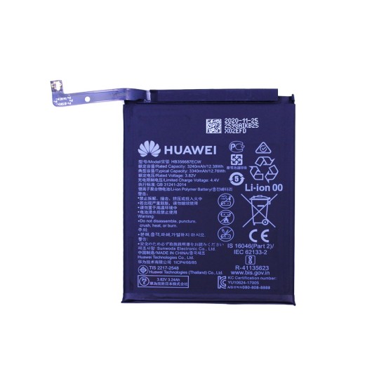 Bateria HB356687ECW para Huawei Nova Plus/Nova 2 Plus/Mate 10 Lite/Honor 7X/P Smart Plus/P30 Lite/Nova 3i 3340mAh